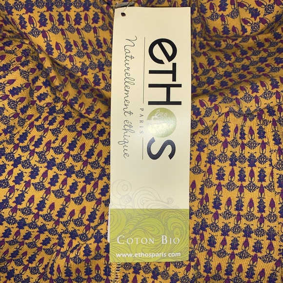 Ethos Paris Baroque Print Organic Cotton Skirt - Picture 5 of 7